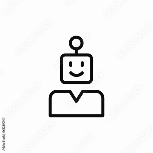 ai robot chat icon sign vector