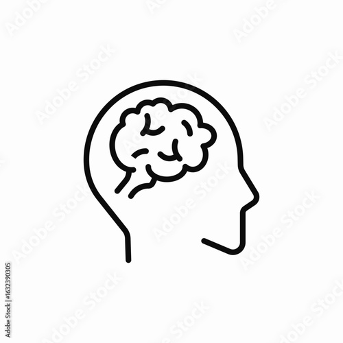 brain head icon sign vector