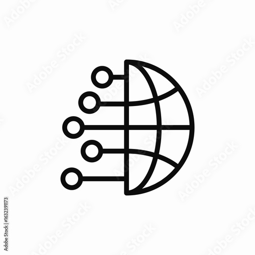 internet neurons icon sign vector