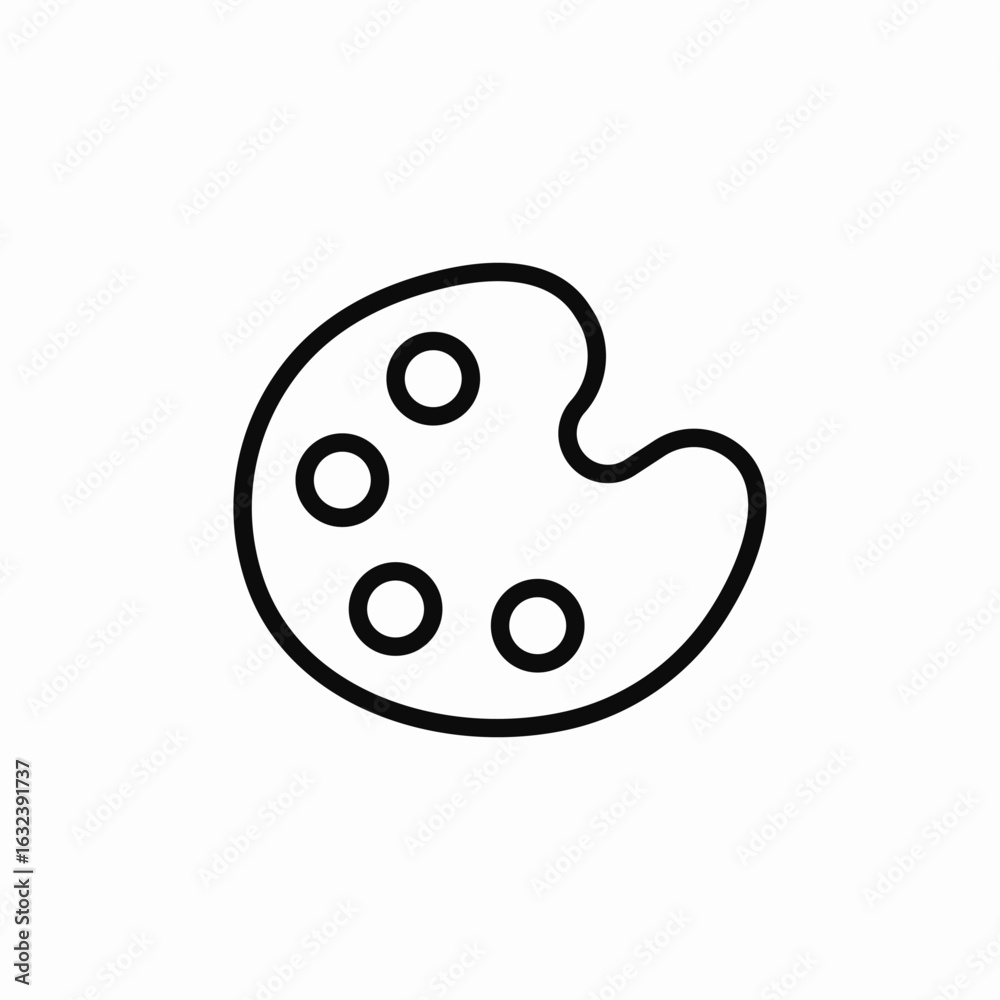 Obraz premium paint palette icon sign vector