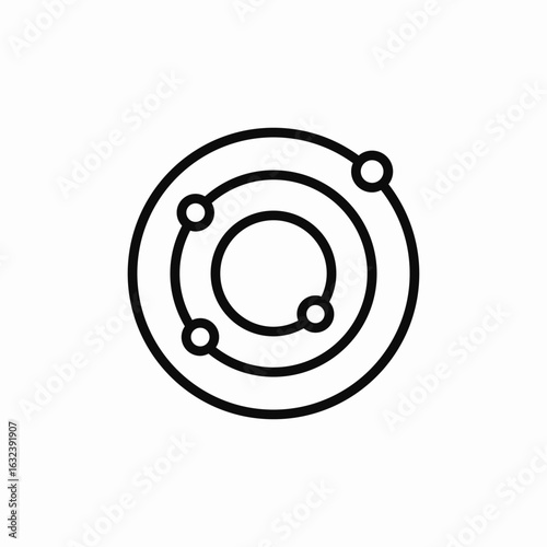 planet orbit icon sign vector