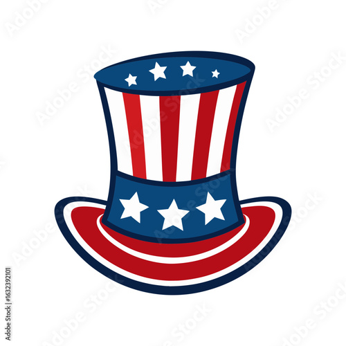 uncle sam hat decoration vector illustration