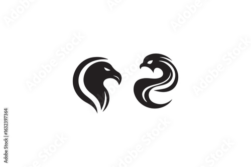 vector of an abstract animal logo