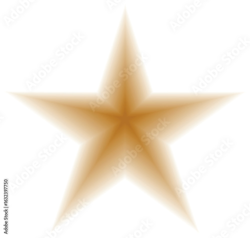Gold star. Golden Christmas star isolated on white background. Nice illustration of a 3d look Gold star on white background. Star vector collection.