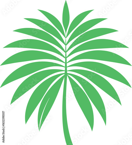 a palm tree leaf silhouette vector
