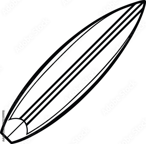 a surfboard on white background