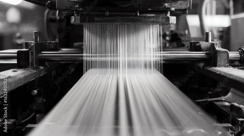 Fototapeta premium Industrial loom with threads