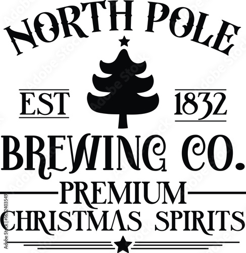 north pole est 1832 brewing co. premium christmas spirits