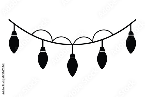 holiday lights vector icon
