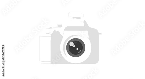 Vector Illustration of a Camera with a Minimalist and Modern Aesthetic Design