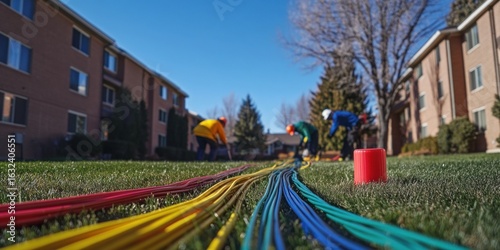 Fiber Optic Cable Installation: Residential Area