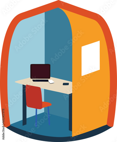Modern office pod for focused work
