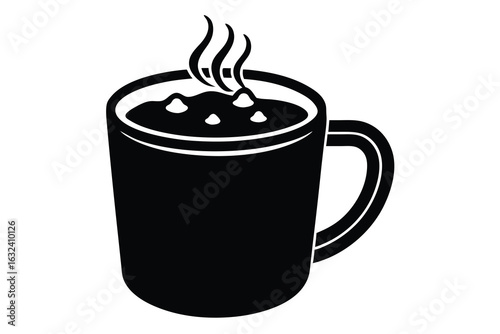 toasting hot cocoa vector icon
