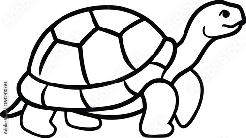 aldabra giant tortoise line arts. 