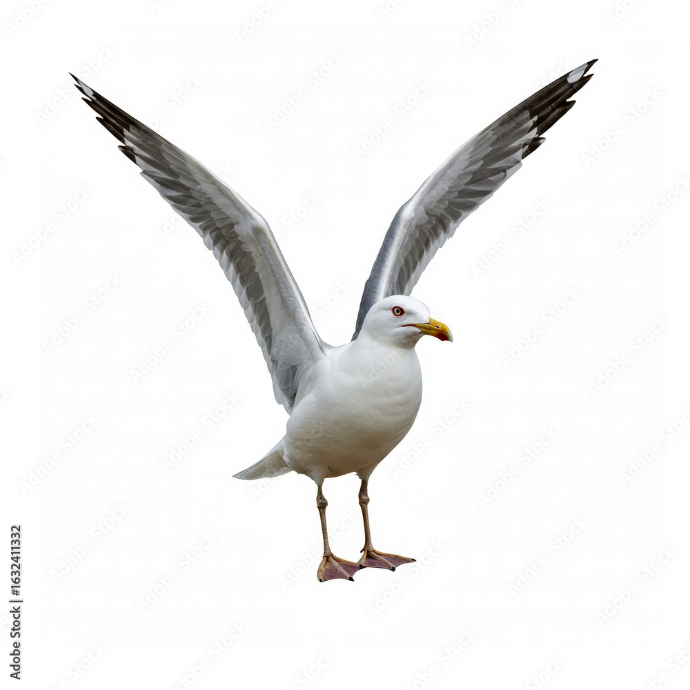 Obraz premium A seagull isolated on white background