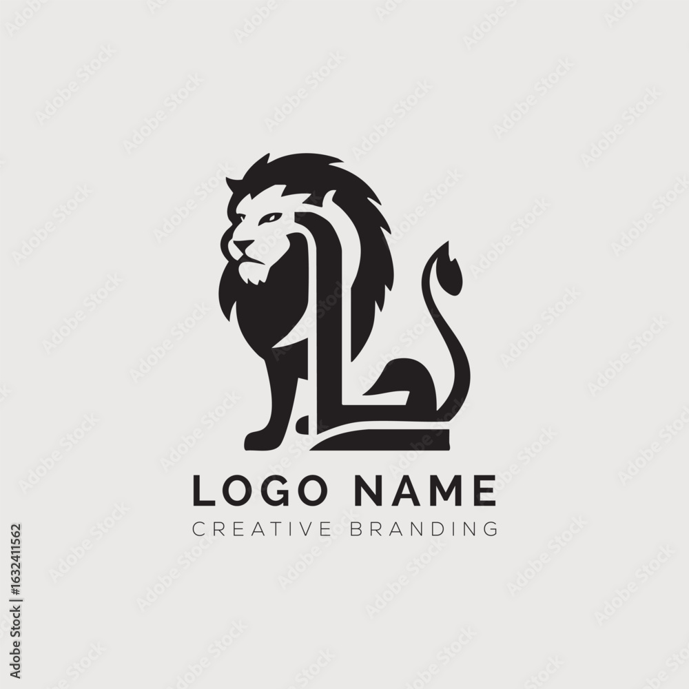 Fototapeta premium Letter L lion logo