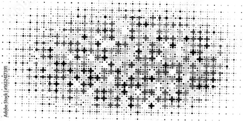 halftone dot vector modern geometrical circle abstract background. Dotted texture template. Geometric pattern in halftone style with gradient.