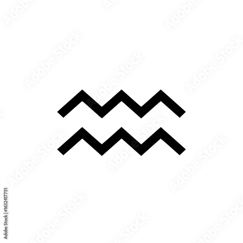 Aquarius Zodiac Sign Vector Icon