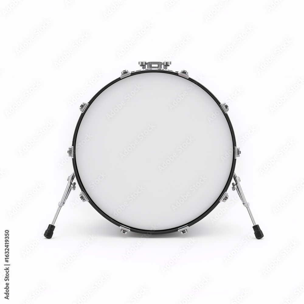 Fototapeta premium Bass drum on isolated white background