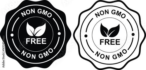 Non GMO Free Emblems for Verified Organic Food Products