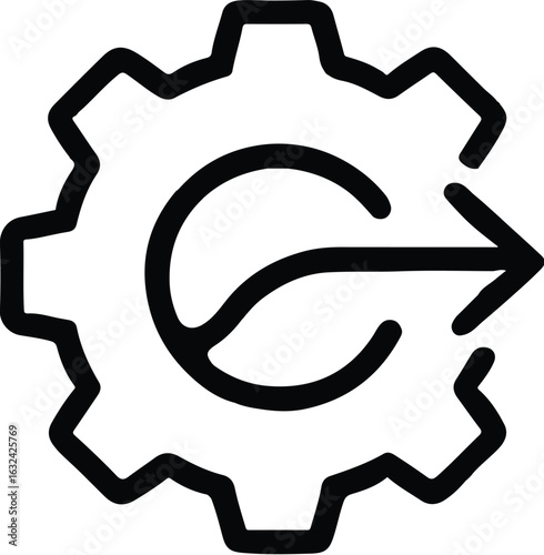 3d graphic of a waved service symbol on a white background