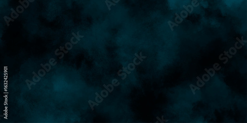 abstract cloud and vapor texture background. Black and teal smoke aquarelle smudge illustration smooth grungy smokey light pastel colors ink glow. Teal color powder explosion	