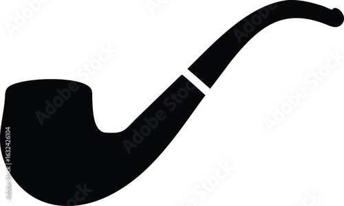 classic smoking pipe silhouette