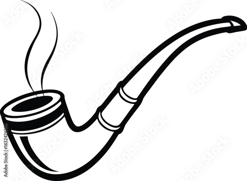 classic smoking pipe silhouette