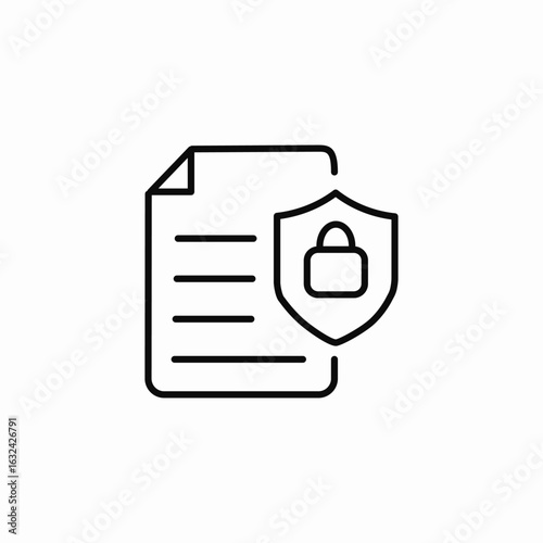 document security icon sign vector