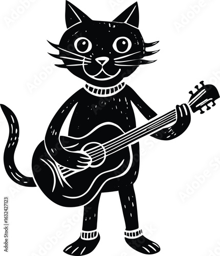 Creative anthropomorphic black silhouette design