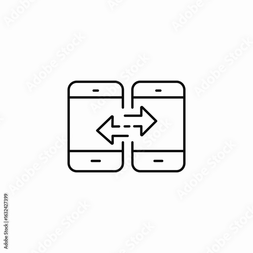 mobile connection icon sign vector