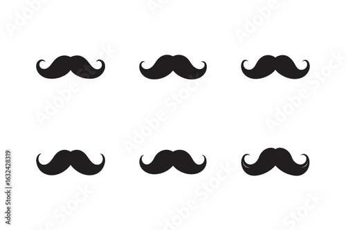 vector icon of italian mustache vector art