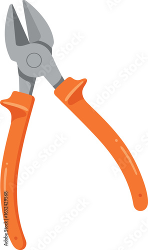 Orange handle diagonal cutters