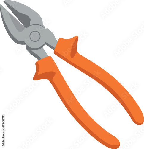 Orange handle pliers cutting tool