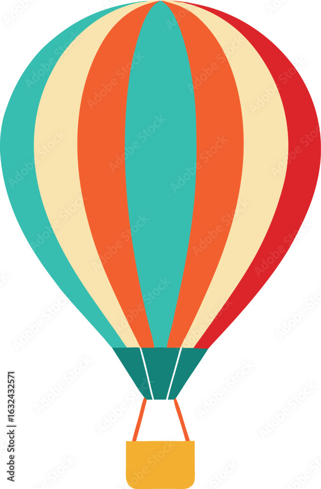Fototapeta premium Hot Air Balloon Flight Icon