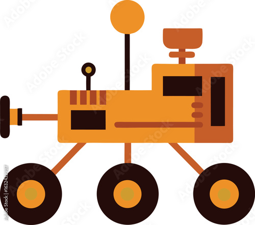 Mars Rover Vector Line Icon