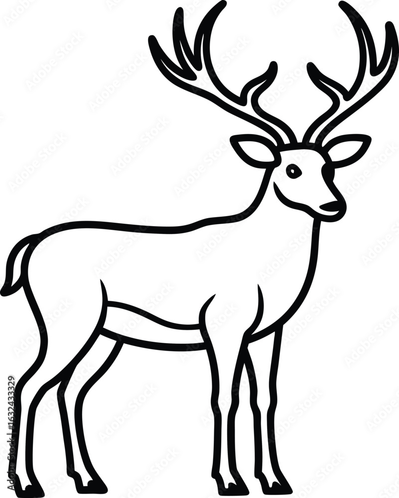 Fototapeta premium deer symbol silhouette