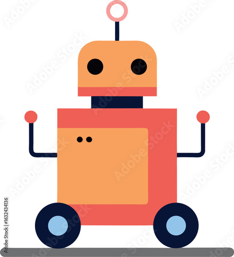 Robot Toy Icon Vector
