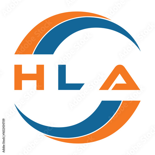 HLA letter design. HLA letter technology logo design on a white background. HLA Monogram logo design for an entrepreneur and business.
