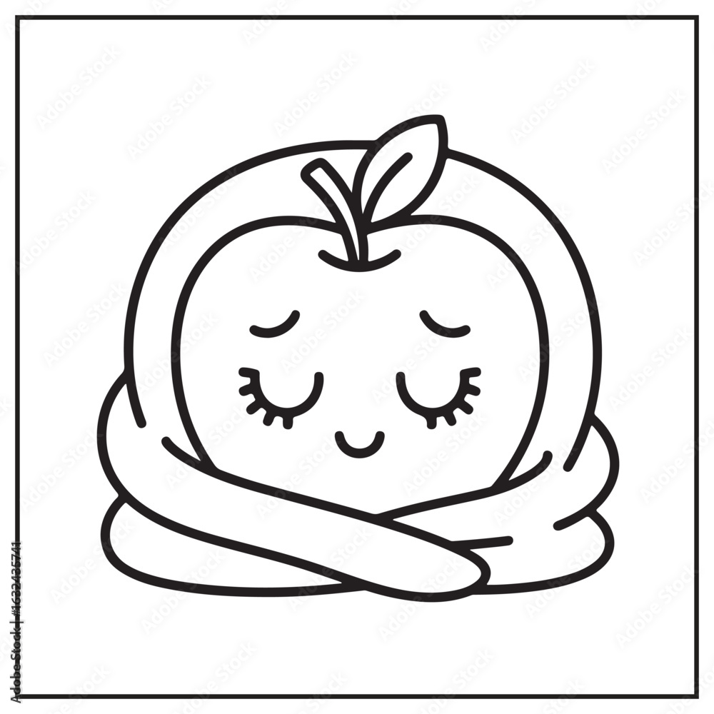 Obraz premium Fruits Coloring Pages