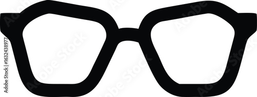 glasses silhouette on white background