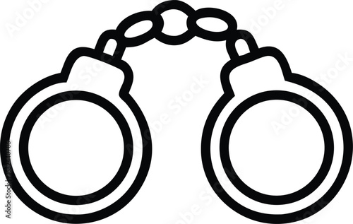 handcuffs crime vector illustration