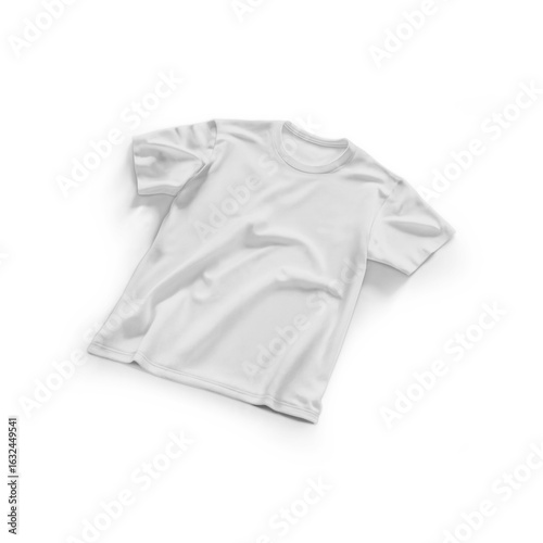 Clean White Blank T-Shirt Mockup Isolated on a White Background