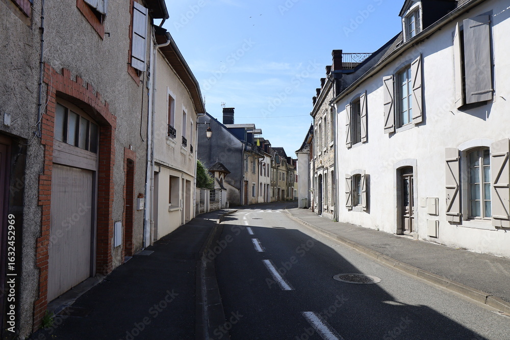 Fototapeta premium Rue dans la ville, ville d'Oloron Sainte Marie, département des Pyrénées Atlantiques, France