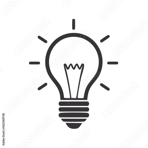 Idea Icon Illustration Graphic Symbol Creative Lightbulb Concept Design