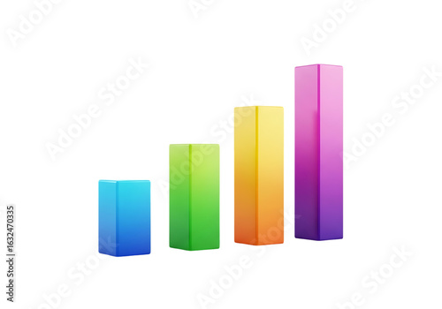 Colorful ascending bar graph isolated on a transparent background blue Free Download Colorful ascending bar graph isolated on a transparent background blue - GFXLoad