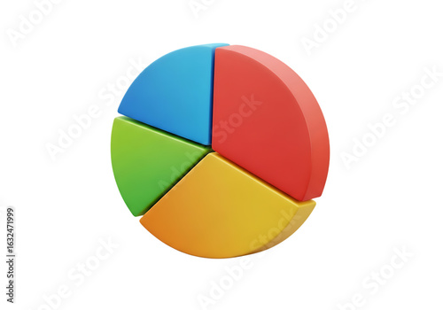 Free Download Colorful pie chart segments on black background isolated on a transparent background graph data - GFXLoad