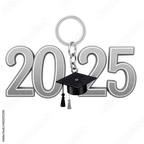 Keychain with 2025 and cap