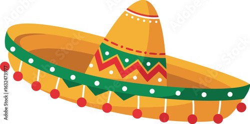 Vibrant sombrero hat mexican fiesta celebration