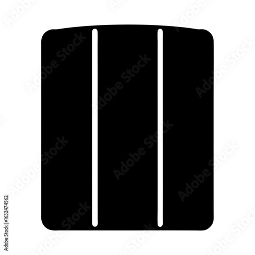 Abstract minimalist representation of room divider, cabinet or folding screen concept